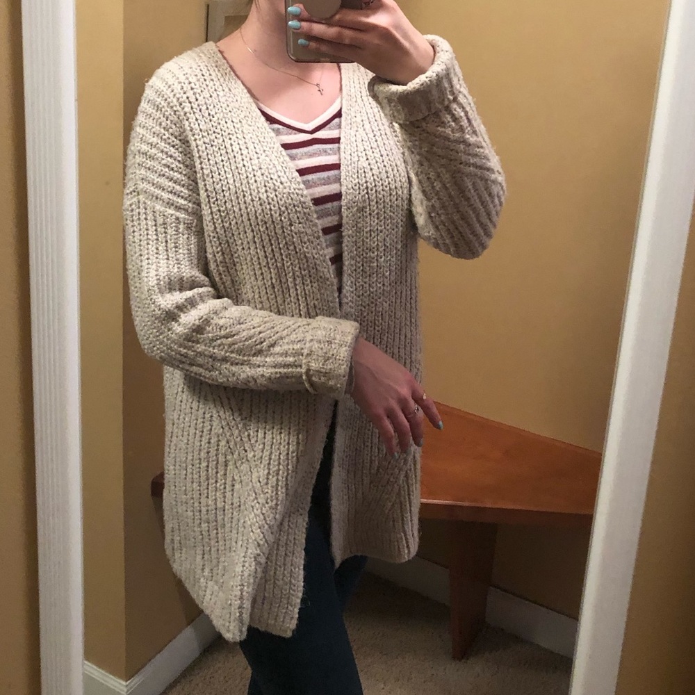 speckled chunky LA hearts knit Cardigan